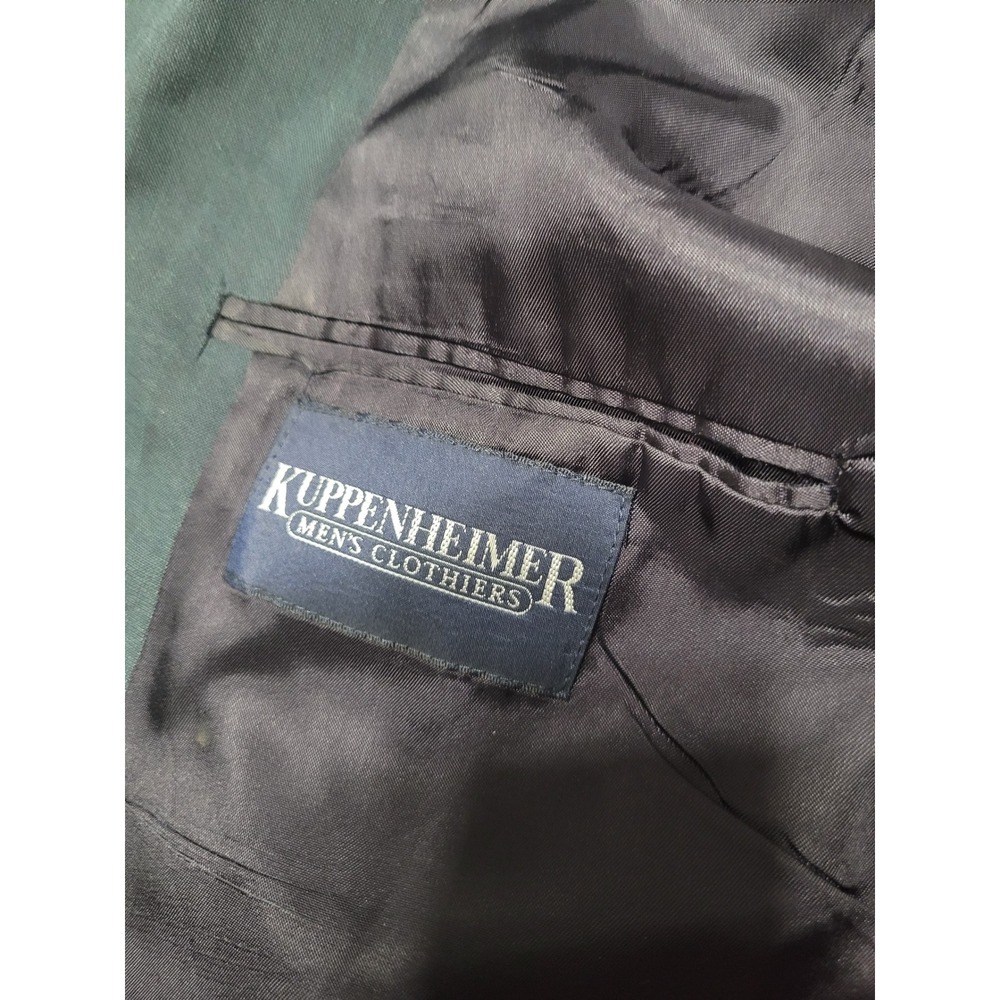 Kuppenheimer Mens Clothiers Charcoal Pinstripe Wool Blend Blazer Size 44R - Picture 2 of 9